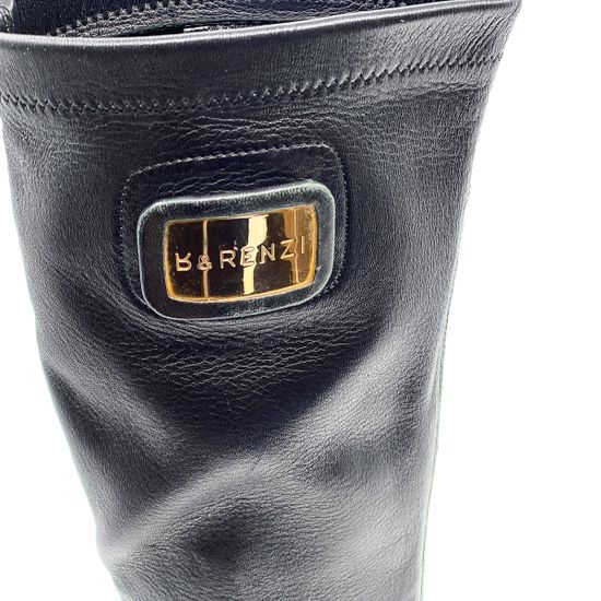 Сапоги Renzi черные кожаные байка - фото 8, 