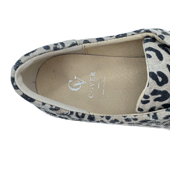 Кеды CV COVER бежевые замшевые принт &quot;леопард&quot; - фото 7, 