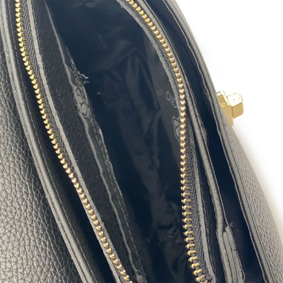 Сумка кросс-боди Di Gregorio черная кожаная - фото 5, 8889 DG NERO