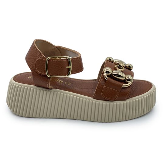 Босоножки NILA&amp;NILA коричневые кожаные - фото 1, CNN16016 NIL