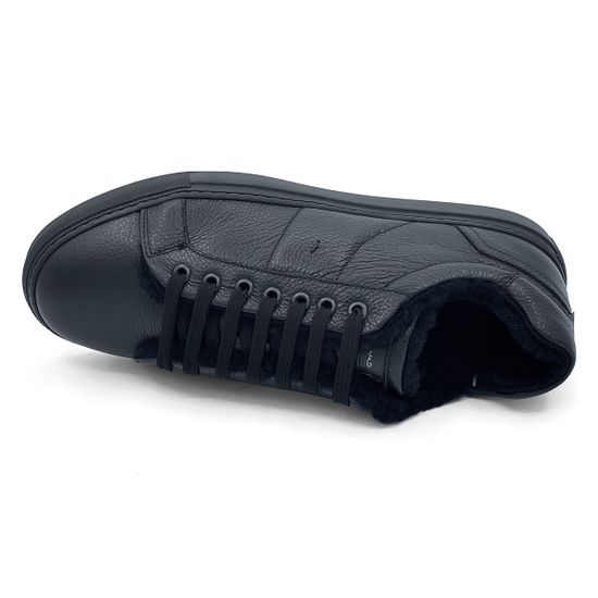 Кеды Bruno Antolini черные кожаные на меху - фото 5, 97673 BA MONT