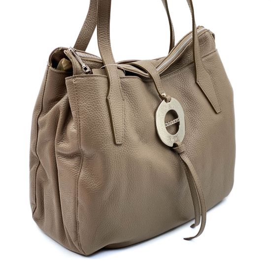 Сумка Di Gregorio бежевая кожаная - фото 2, 1178 DG TAUPE