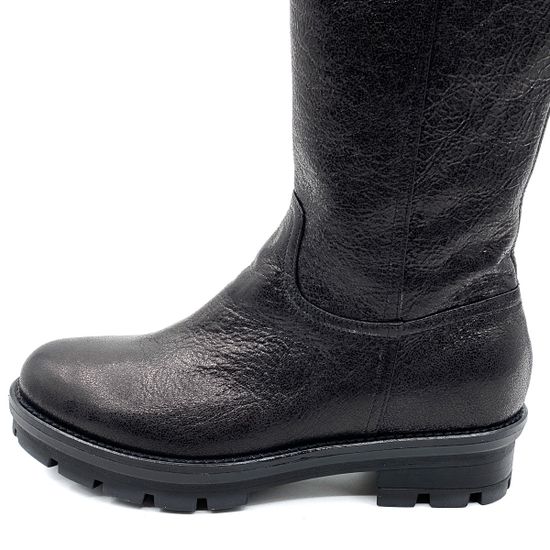 Сапоги Luca Verdi черные из лакированной кожи демисезонные - фото 5, 