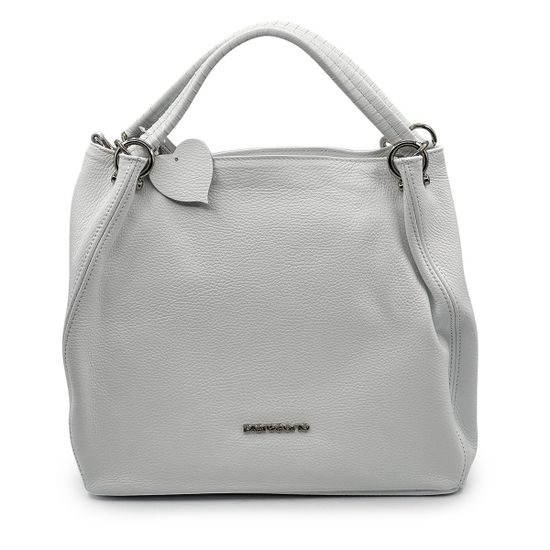 Сумка Di Gregorio белая кожаная - фото 1, 8993 DG BIANCO