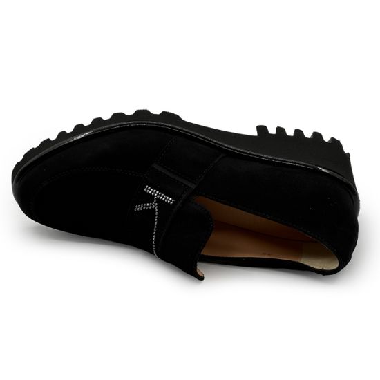 Лоферы KELTON черные замшевые - фото 5, AK2224 KEL