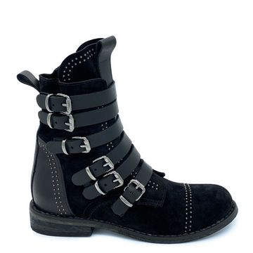 Ботинки Mimmu черные замшевые демисезонные - фото 1, M112M8 MIM