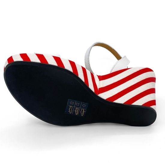 Босоножки Zamagni бело-красные кожаные - фото 4, 5260 ZAM ROSS