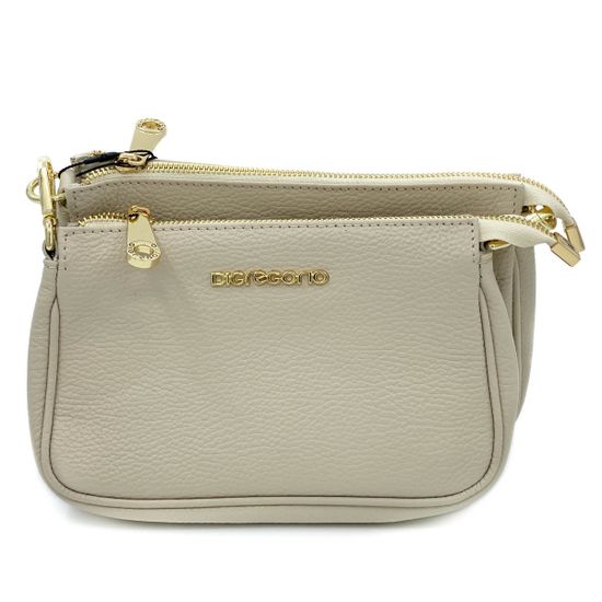 Клатч Di Gregorio бежевый кожаный - фото 1, 