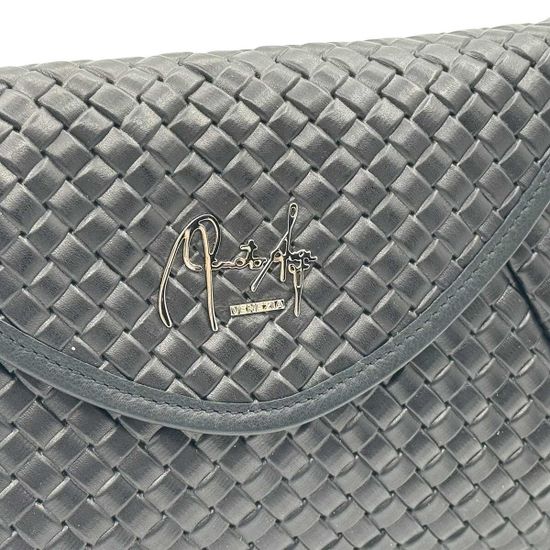 Клатч Renato Angi черный из плетеной кожи - фото 4, 3404517 RA NERO