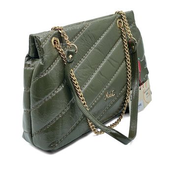 Сумка Marina Creazioni зеленая из стеганой лакированной кожи - фото 2, B6698 MC VERDE LAK