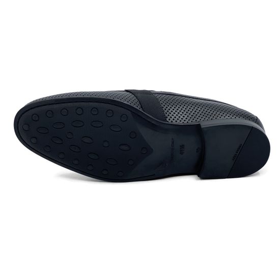 Лоферы GiamPieroNicola черные кожаные с перфорацией - фото 4, 44307 GPN NERO