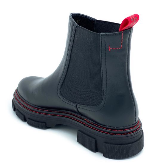 Ботинки Cover черные кожаные Байка - фото 3, 