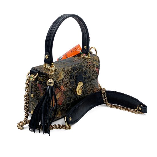 Сумка Marino Orlandi бронзовая мультиколор кожаная - фото 2, 