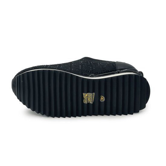 Кроссовки Ilasio Renzoni черные текстиль/кожа - фото 4, M612 IR NERO