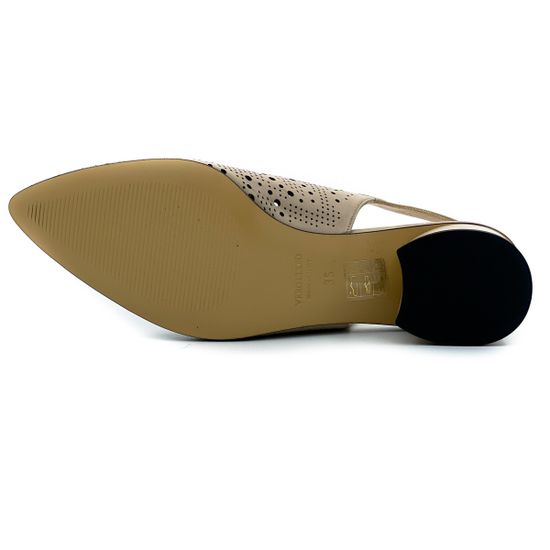 Туфли Donna Soft бежевые кожаные - фото 4, MOT0871 DS