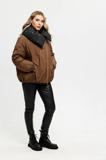 Пуховик Tuffoni коричнево-черный - фото 7, 