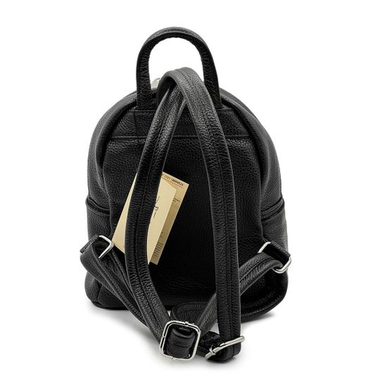 Рюкзак Renato Angi черный кожаный с плетением - фото 3, 3350117 RA NERO