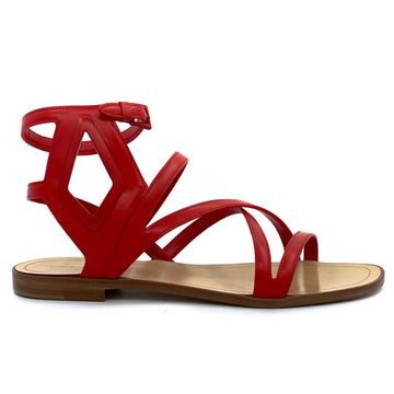 Босоножки Gianmarco Lorenzi красные кожаные - фото 1, P4D8U0047 GML ROSSO