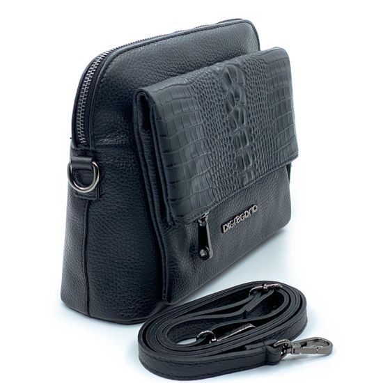 Клатч Di Gregorio черный кожаный - фото 2, 