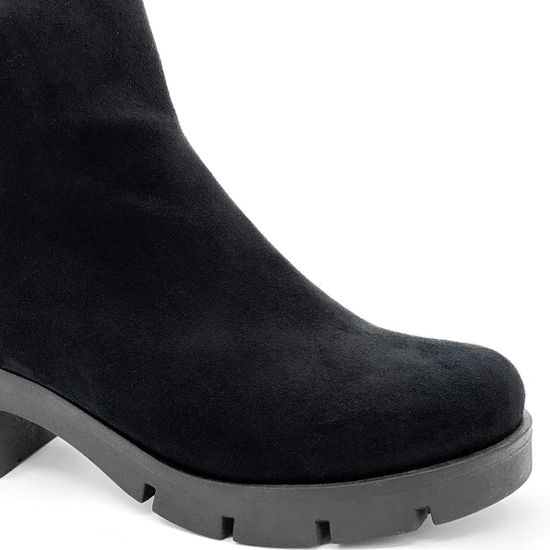 Ботинки Cover черные замшевые на байке - фото 6, 