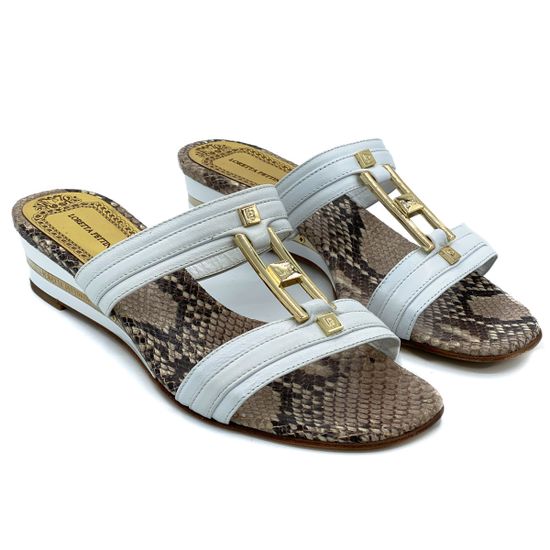 Сабо Loretta Pettinari белые кожаные - фото 7, 