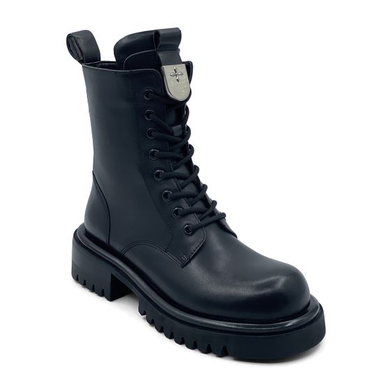 Ботинки Tuffoni черные кожаные на байке - фото 2, 1023070LB TUF