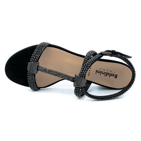 Босоножки Baldinini черные стразы - фото 5, 