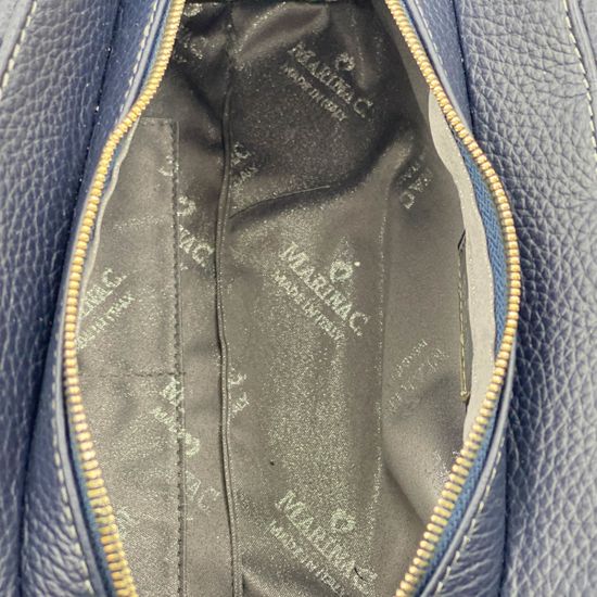 Сумка Marina Creazioni синяя кожаная - фото 4, 