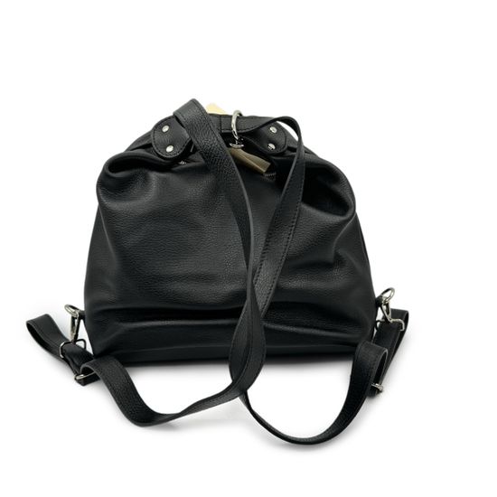 Сумка-рюкзак Renato Angi черная кожаная - фото 3, 3254701 RA NERO