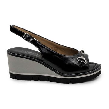 Босоножки Donna Soft черные наплак - фото 1, DS2306 DS NERO