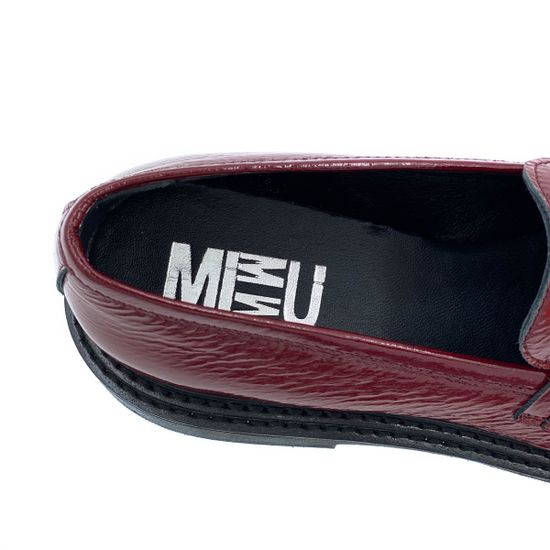 Лоферы Mimmu бордовые из лакированной кожи - фото 7, M303M10 MIM BORDO