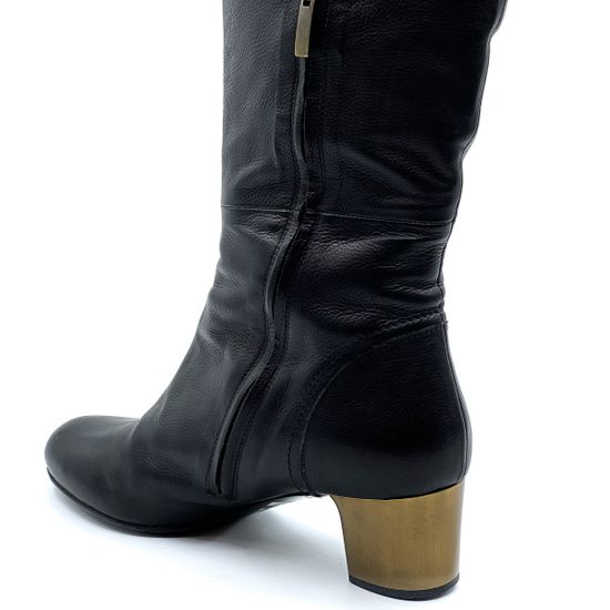 Ботфорты Rejois черные кожаные - фото 5, 