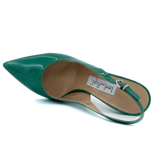 Босоножки Left&amp;Right зеленые из лакированной кожи - фото 5, 