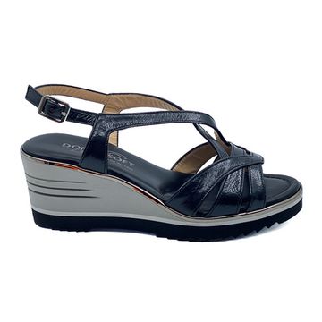 Босоножки Donna Soft черные кожаные - фото 1, DS2052 DS