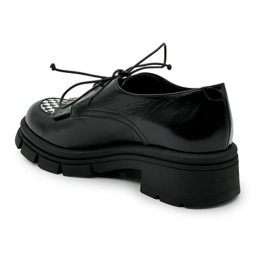 Полуботинки Tiffi черно-белые кожаные демисезонные - фото 3, A427 TI NERO