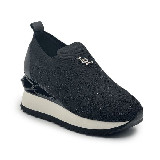 Кроссовки Ilasio Renzoni черные текстиль/кожа - фото 2, M612 IR NERO