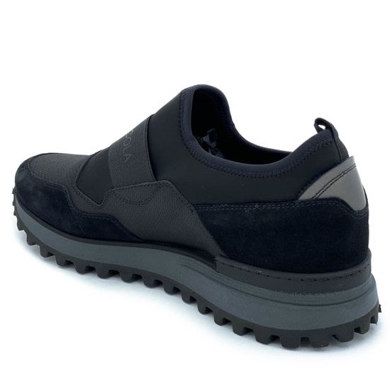 Кроссовки Giampieronicola черные демисезонные комбинация замши и текстиля - фото 3, 