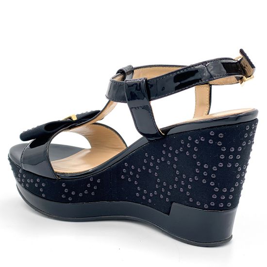 Босоножки Norma J. Baker лак/замша черные - фото 3, 