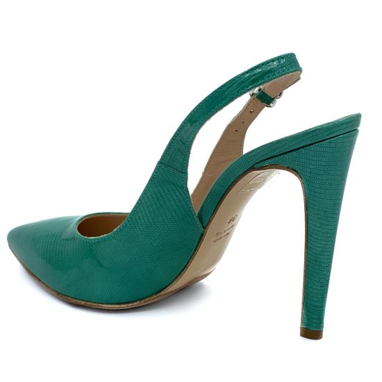 Босоножки Left&amp;Right зеленые из лакированной кожи - фото 3, 