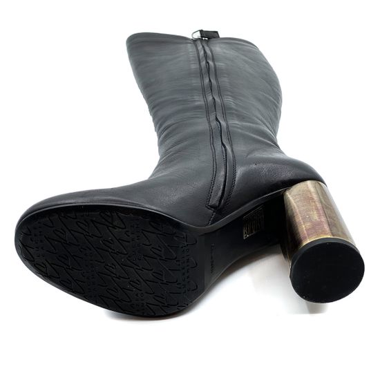 Сапоги Lucrezia Carminio черные кожаные демисезонные - фото 7, 