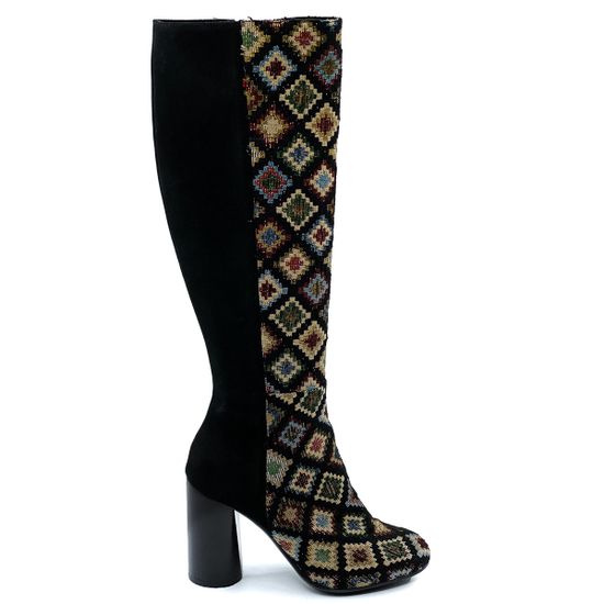 Сапоги Lucrezia Carminio черные замшевые демисезонные - фото 1, 