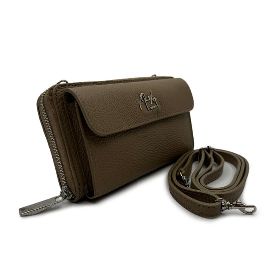 Сумка-клатч кросс-боди Renato Angi  бежевая кожаная - фото 2, 3152101 RA BEIGE