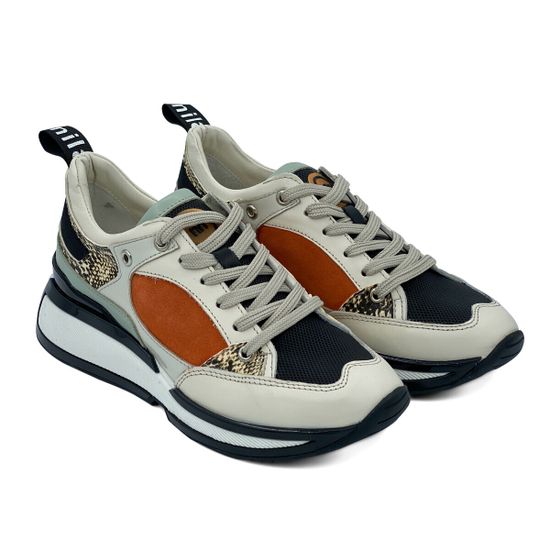 Кроссовки NILA NILA демисезонные мультиколор питон кожаные/замшевые - фото 7, NO5816 NIL MULT PITON