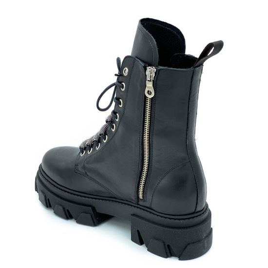 Ботинки Mimmu черные кожаные демисезонные - фото 3, ER5157 MIM