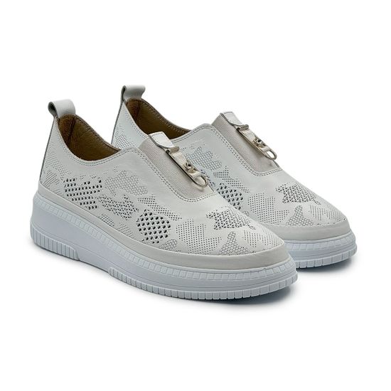 Кеды LAB MILANO белые кожаные - фото 8, G352634 LAB BIANCO