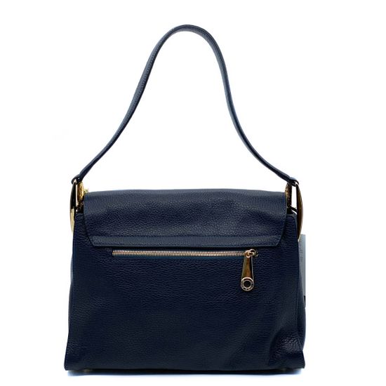 Сумка Di Gregorio синяя кожаная - фото 3, 