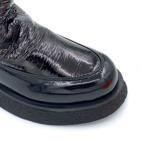 Ботинки Tuffoni черные из лакированной кожи Байка - фото 6, 