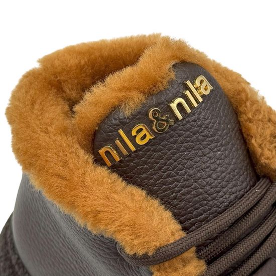 Ботинки NILA&amp;NILA коричневые кожа/замша на меху - фото 7, NO9005M NIL MORO