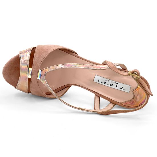 Босоножки Tiffi розово-золотые замшевые с кожаными вставками - фото 5, 558/A TI ORO