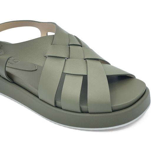 Босоножки Elisa Di Venezia зеленые кожаные(4005) - фото 6, E10620 ELISA VERDE